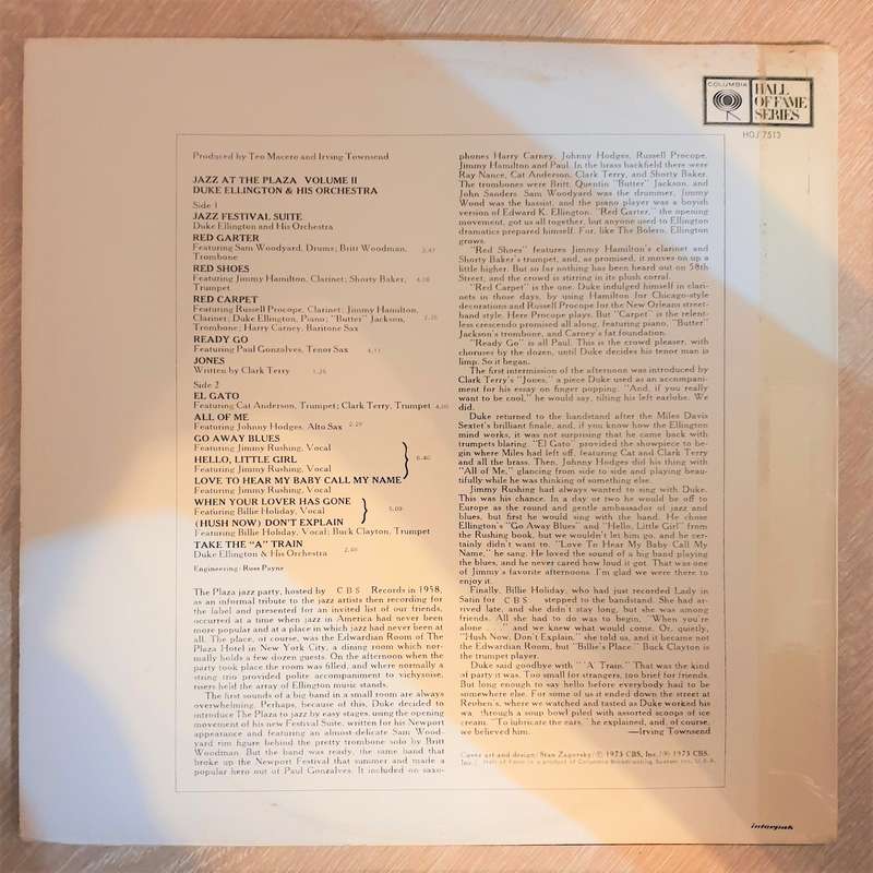 Duke Ellington & His Orchestra  Jazz At The Plaza Vol. II - Vinyl LP Record- Very-Good+ Qua...