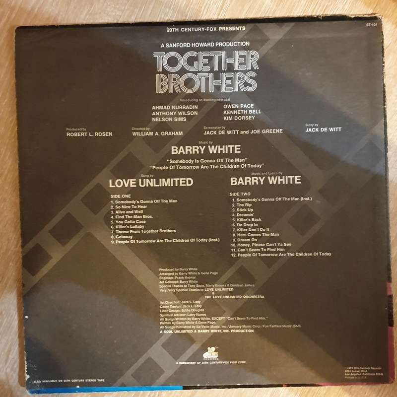 Together Brothers (Original Motion Picture Soundtrack)  - Barry White, Love Unlimited, The Love U...