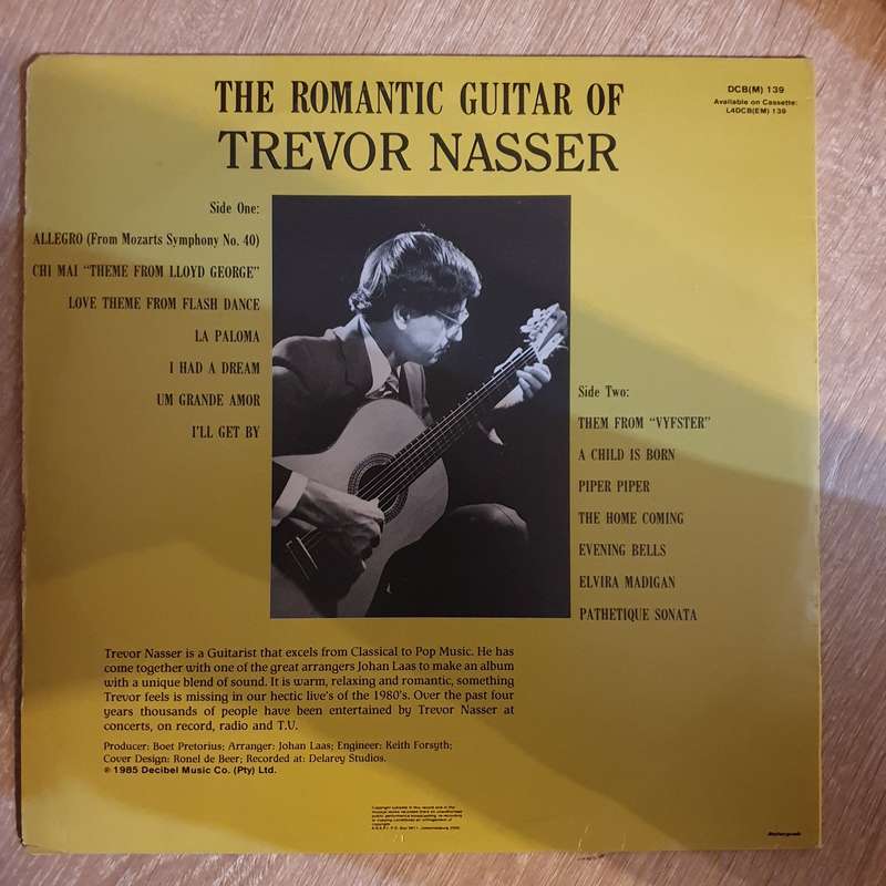 Trevor Nasser - The Romantic Guitar Of Trevor Nasser -  Vinyl LP Record - Very-Good+ Quality (VG+)