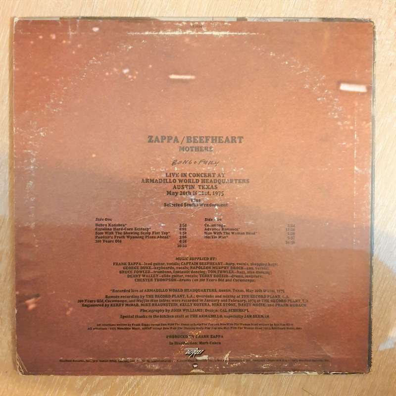 Zappa / Beefheart/ Mothers  Bongo Fury  Rare Promotional Album - Vinyl LP Record - Op...