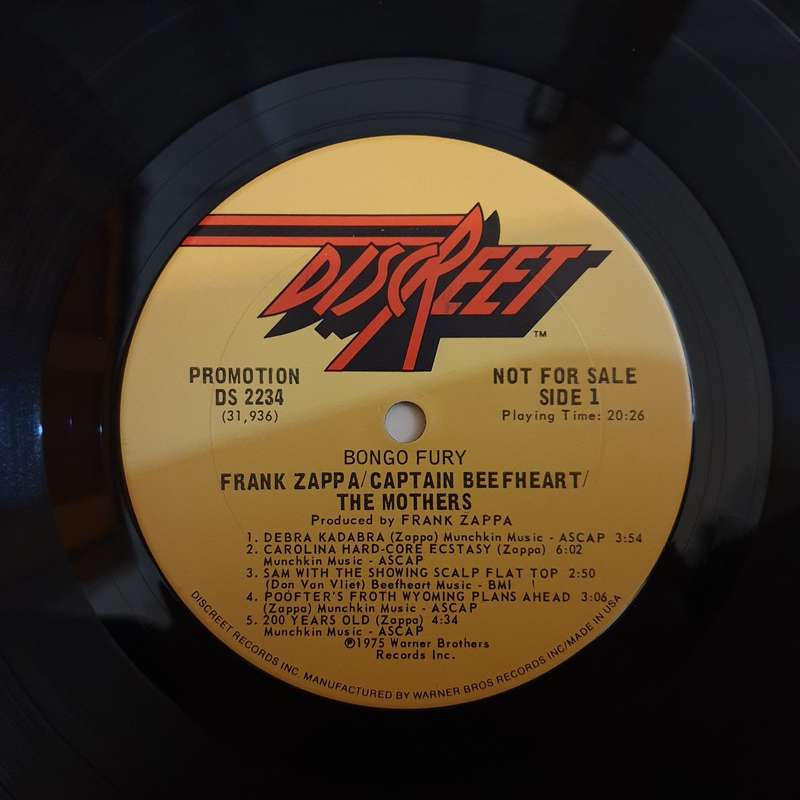Frank Zappa & Beefheart & Mothers- (Promotional Album)  Bongo Fury - Vinyl LP Record - Good...