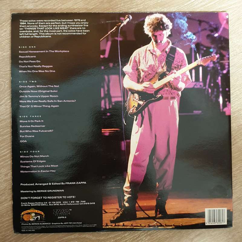 Frank Zappa  Guitar - Double Vinyl LP Record - Very-Good+ Quality (VG+)