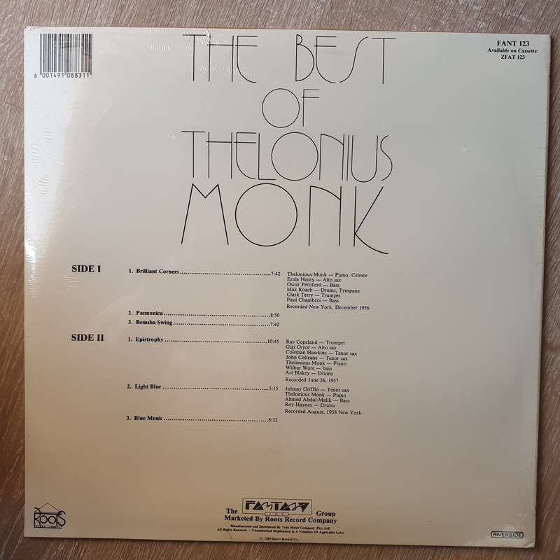 Thelonious Monk  The Best Of Thelonious Monk - Vinyl LP Record - Sealed