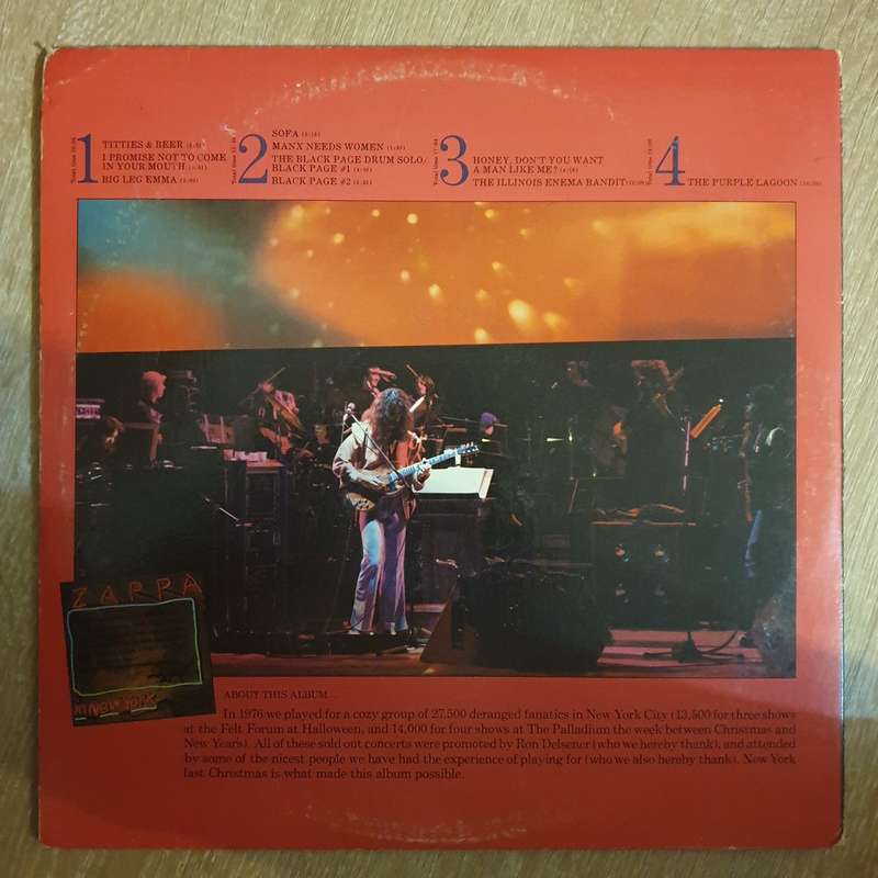 Frank Zappa  In New York  Vinyl LP Record - Opened  - Very-Good Quality (VG)