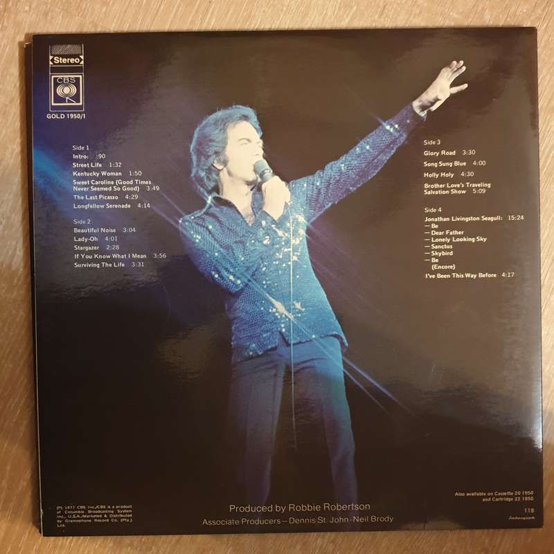 Neil Diamond  Love At The Greek - Recorded Live At The Greek Theatre - Double Vinyl LP Reco...