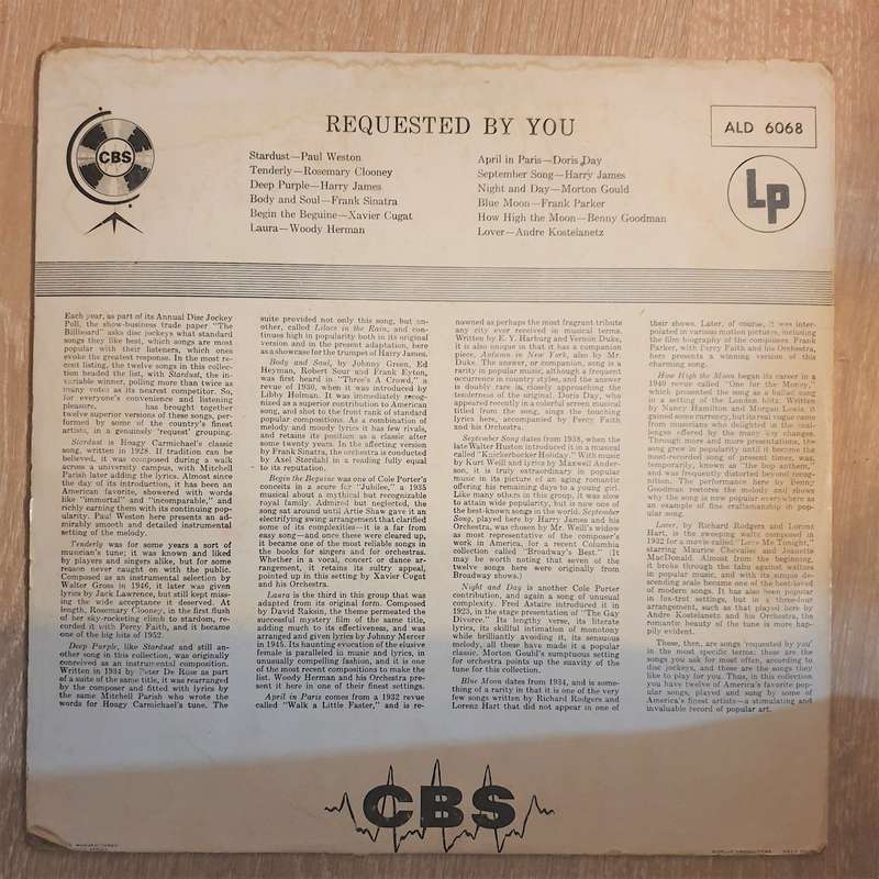 The Billboard (Magazine) - Requested by You  Vinyl LP Record - Opened  - Very-Good Quality ...
