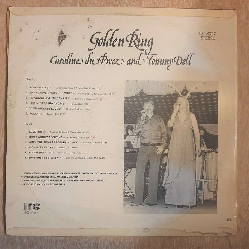 Golden Ring - Caroline Du Preez and Tommy Dell  Vinyl LP Record - Opened  - Very-Good Quali...