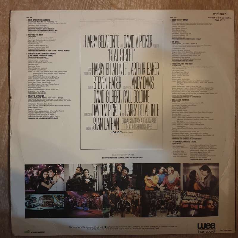 Beat Street (Original Motion Picture Soundtrack) - Vinyl LP Record - Opened  - Very-Good- Quality...
