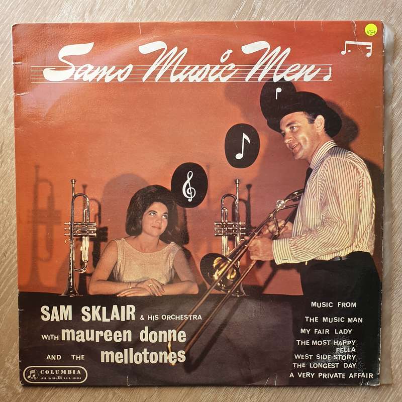 Sam Sklair - Sams Music Men with Maureen Donne and the Mellotones  - Vinyl LP Record - Very-Good+...