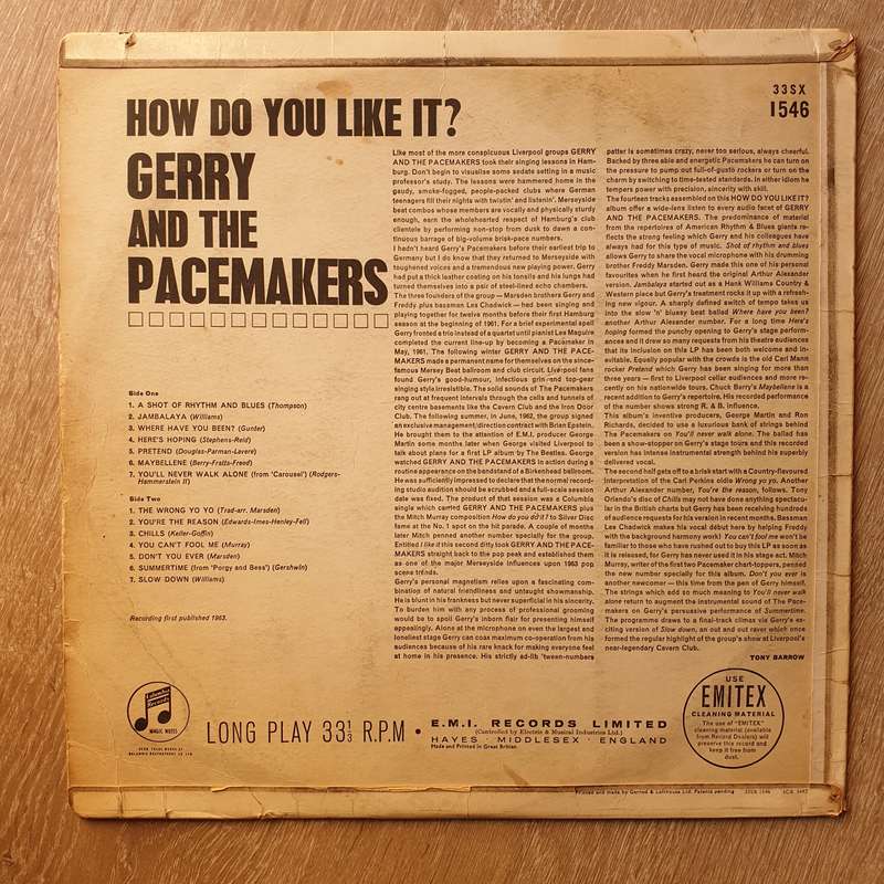 Gerry And The Pacemakers  How Do You Like It? - Vinyl LP Record - Opened  - Fair Quality (F)