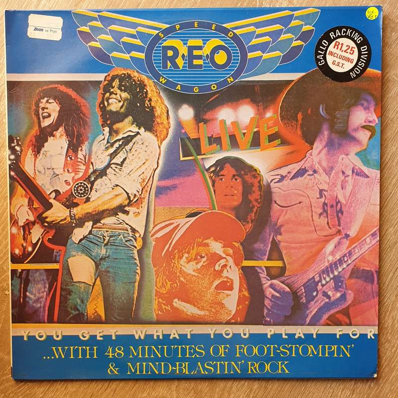 REO Speedwagon  You Get What You Play For - Live - Vinyl LP Record - Very-Good+ Quality (VG+)