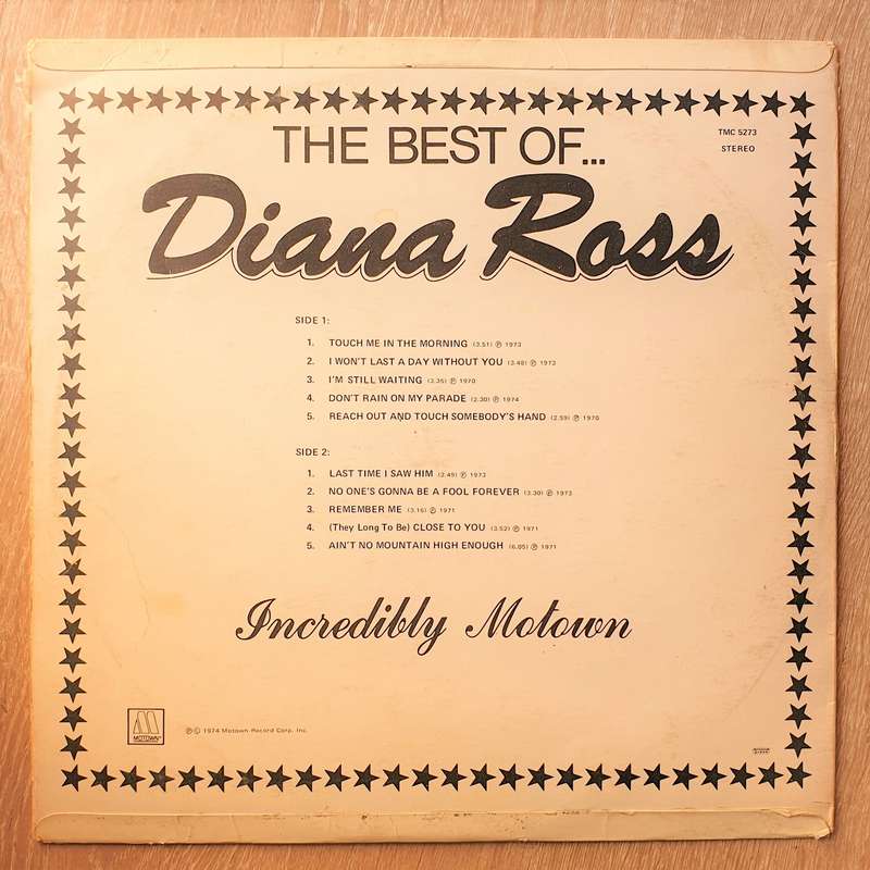 Diana Ross  The Best Of Diana Ross - Incredibly Motown - Vinyl LP Record - Very-Good+ Quali...