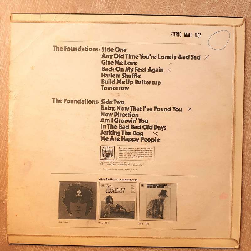 The Foundations  The Foundations  Vinyl LP Record - Opened  - Very-Good Quality (VG)