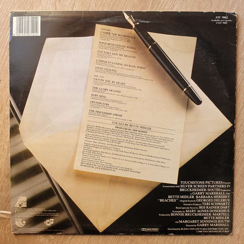 Beaches (Original Soundtrack Recording) - Bette Midler   - Vinyl LP Record - Very-Good+ Qua...