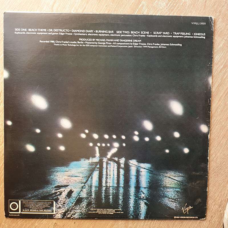 Tangerine Dream  Thief -  Vinyl LP Record - Very-Good+ Quality (VG+)