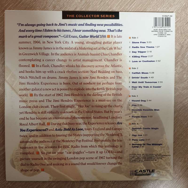 The Jimi Hendrix Experience  Radio One - Collector Series - Double Vinyl LP Record - Very-G...