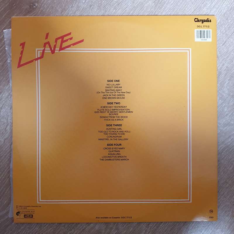Jethro Tull  The Best - Live - Double Vinyl LP Record - Very-Good+ Quality (VG+)