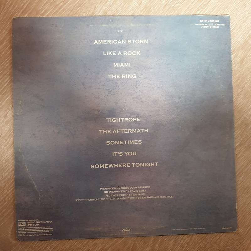 Bob Seger & The Silver Bullet Band  Like A Rock- Vinyl LP Record  - Very-Good- Quality (VG-)