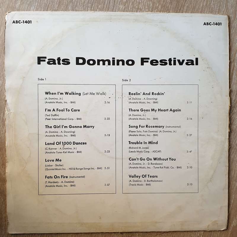 Fats Domino  Fats Domino Festival Vol. 1 - Vinyl LP Record - Very-Good+ Quality (VG+)