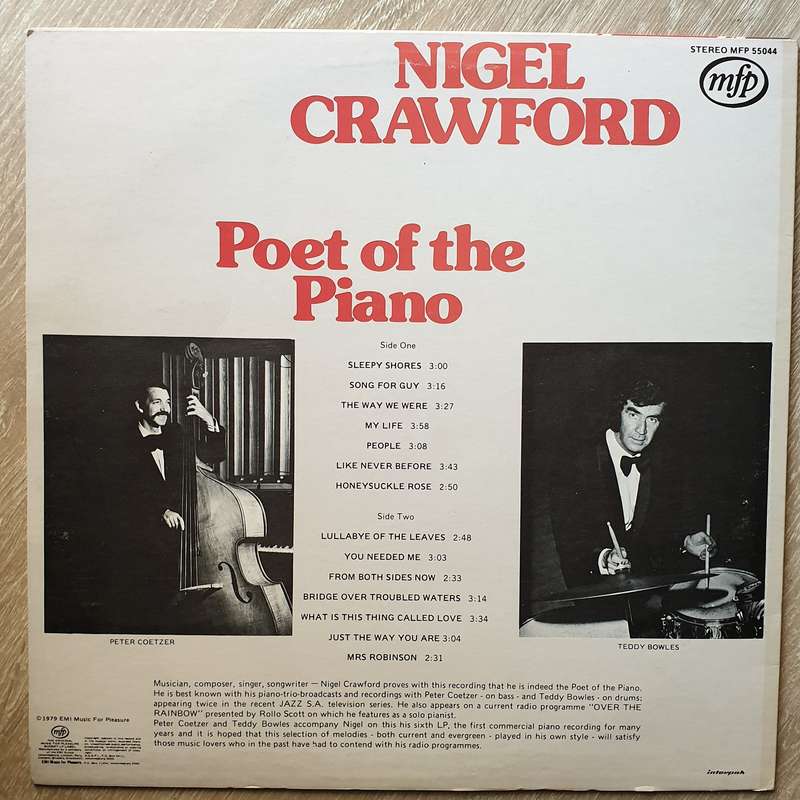Nigel Crawford - Poet of the Piano - Vinyl LP Record - Very-Good+ Quality (VG+)