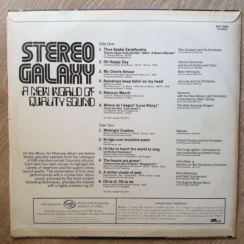 Stereo Galaxy -  Vinyl LP Record - Opened  - Very-Good+ Quality (VG+)