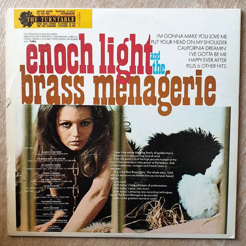 Enoch Light And The Brass Menagerie - Quadraphonic- Vinyl LP Record - Very-Good+ Quality (VG+)