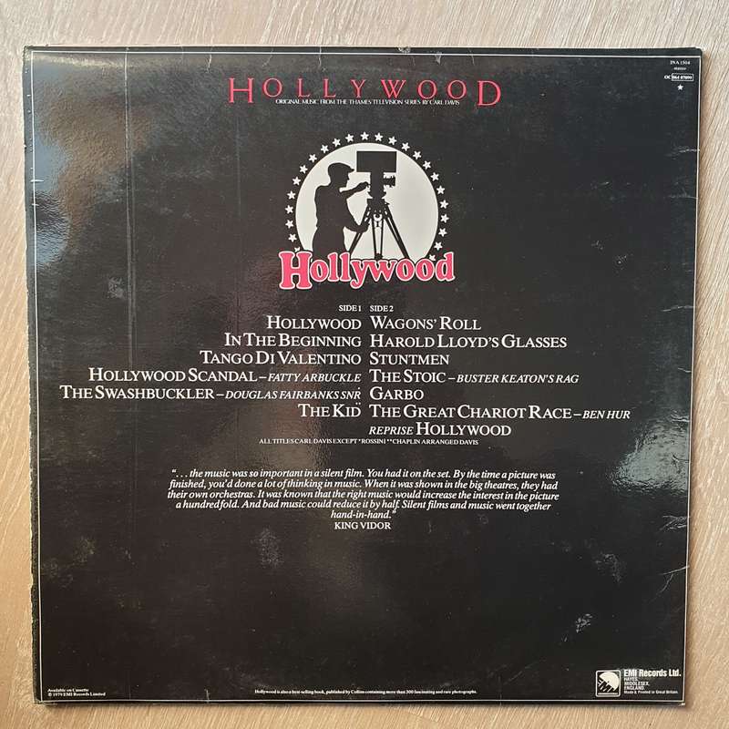 Hollywood - Original Music From The Thames Television Series By Carl Davis  Vinyl LP Record...