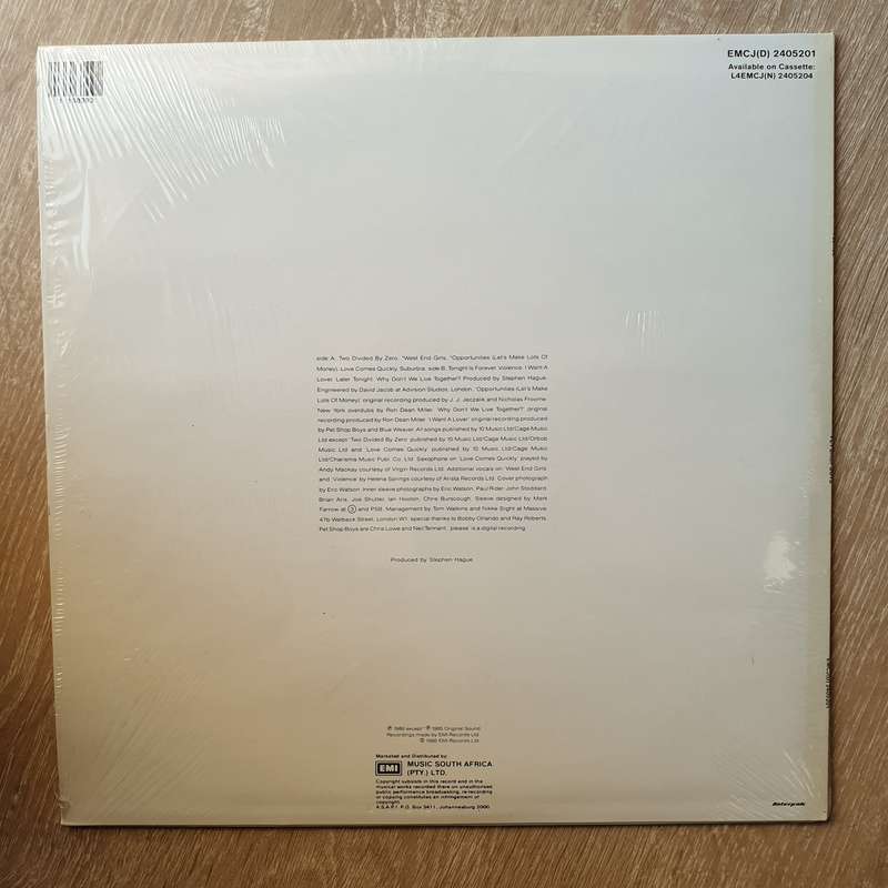 Pet Shop Boys  Please -  Vinyl LP Record - Very-Good+ Quality (VG+)