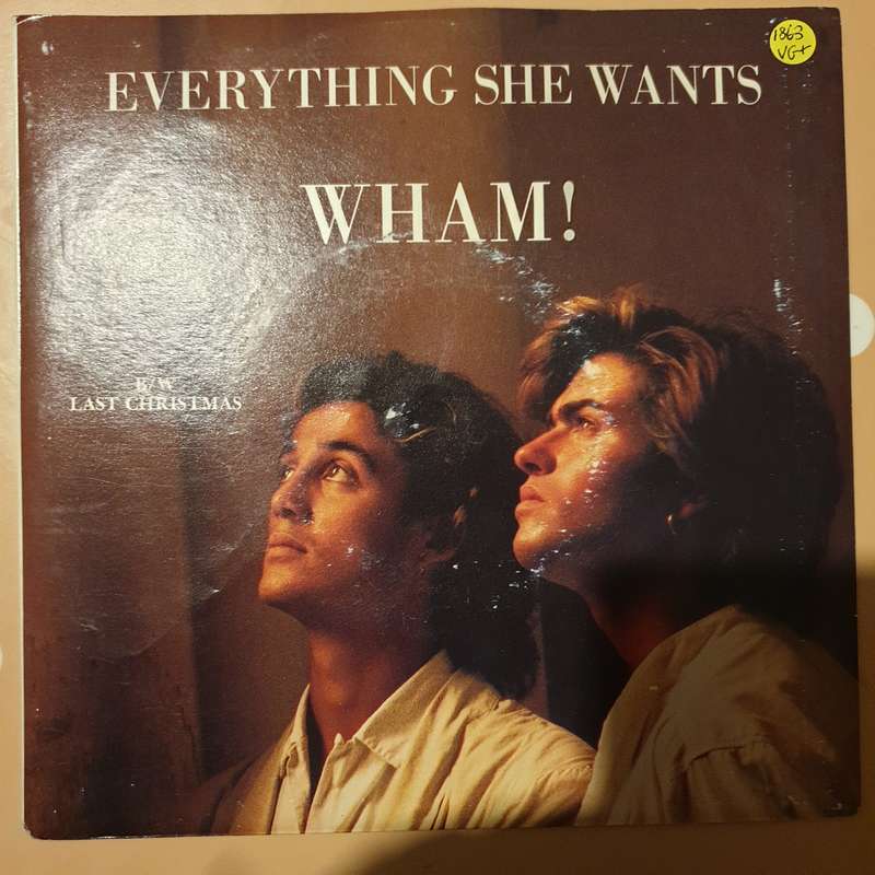 Wham!  Everything She Wants  - Vinyl 7" Record - Very-Good+ Quality (VG+)