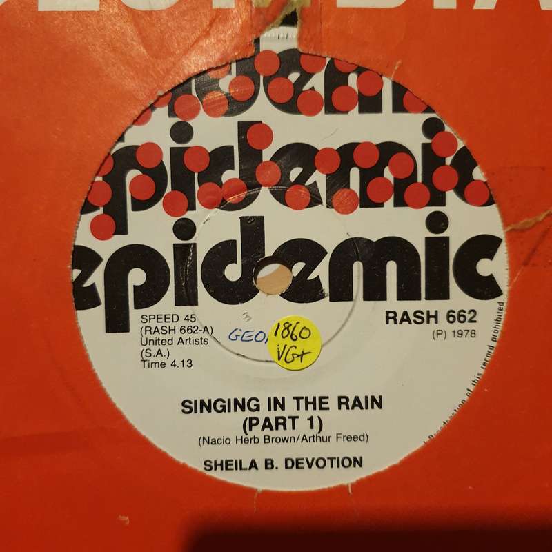 Sheila B. Devotion  Singin' In The Rain  - Vinyl 7" Record - Very-Good+ Quality (VG+)