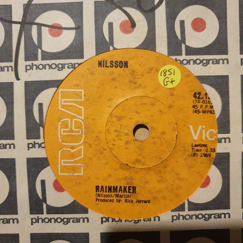 Nilsson  Everybody's Talkin'/Rainmaker - Vinyl 7" Record - Good+ Quality (G+)