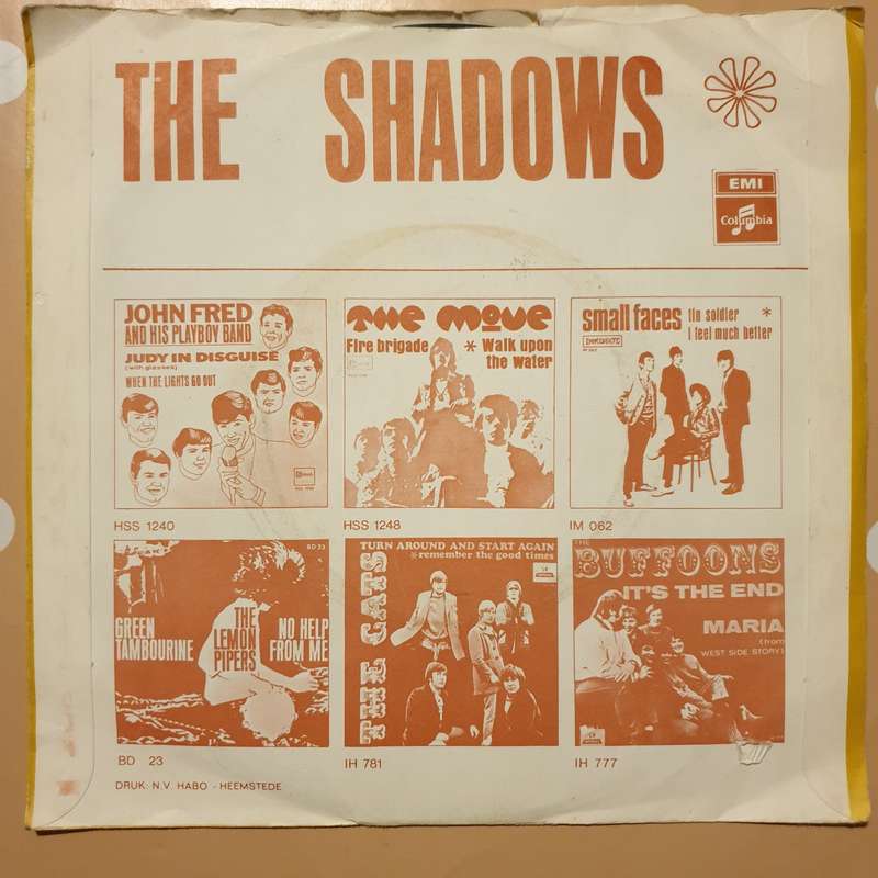 The Shadows  Dear Old Mrs Bell - Vinyl 7" Record - Very-Good+ Quality (VG+)