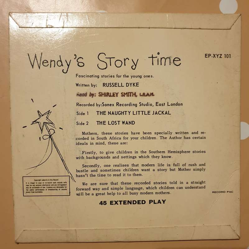 The Naughty Little Jackal and the Lost Wand - Vinyl 7" Record - Very-Good- Quality (VG-)