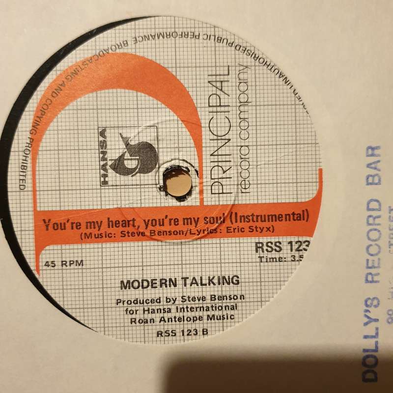 Modern Talking  You're My Heart, You're My Soul - Vinyl 7" Record - Very-Good+ Quality (VG+)