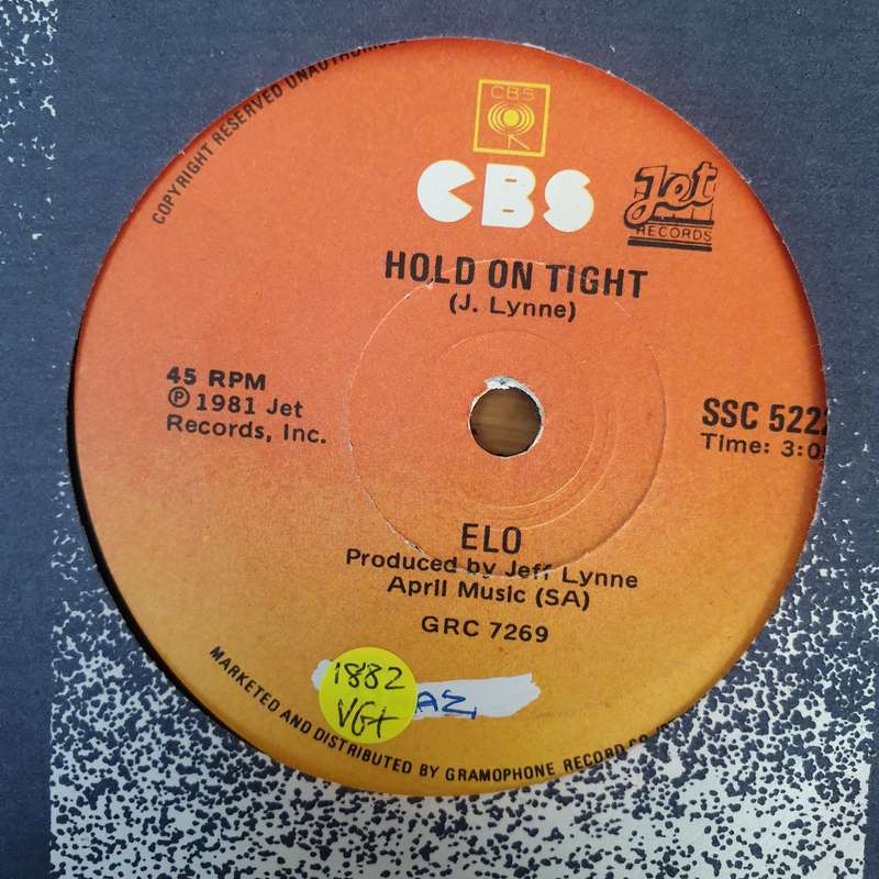 ELO  Hold On Tight -  Vinyl 7" Record - Very-Good+ Quality (VG+)
