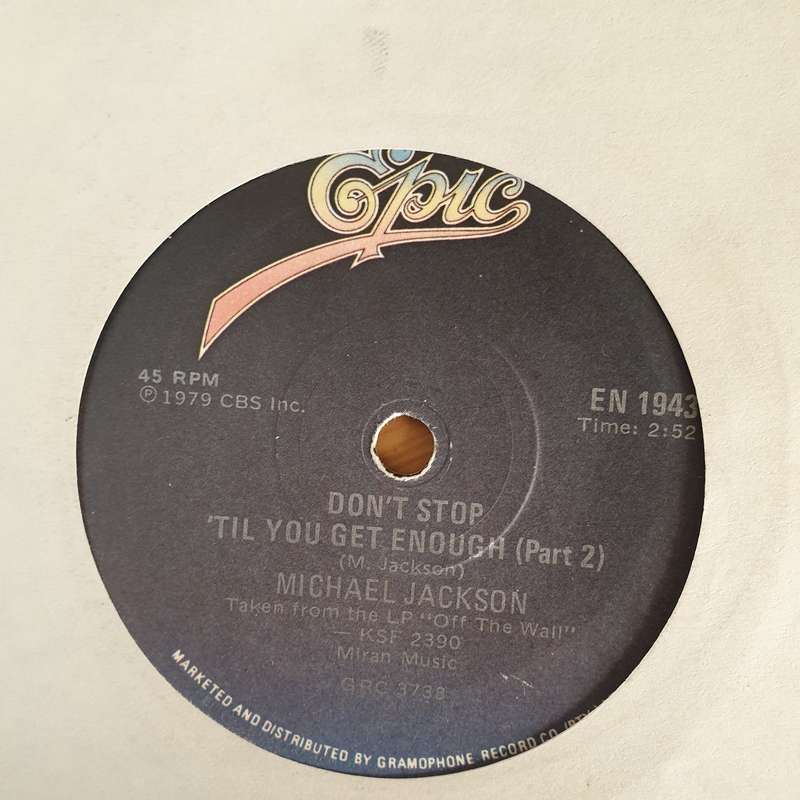 Michael Jackson  Don't Stop 'Til You Get Enough - Vinyl 7" Record - Opened  - Very-Good Qua...