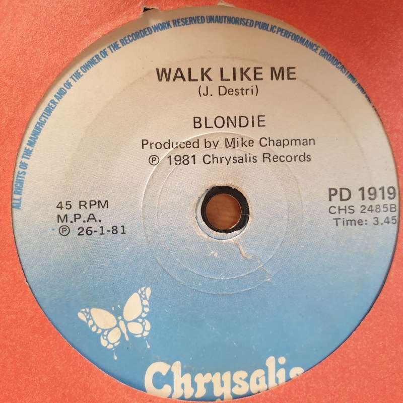 Blondie  Rapture - Vinyl 7" Record - Opened  - Very-Good Quality (VG)