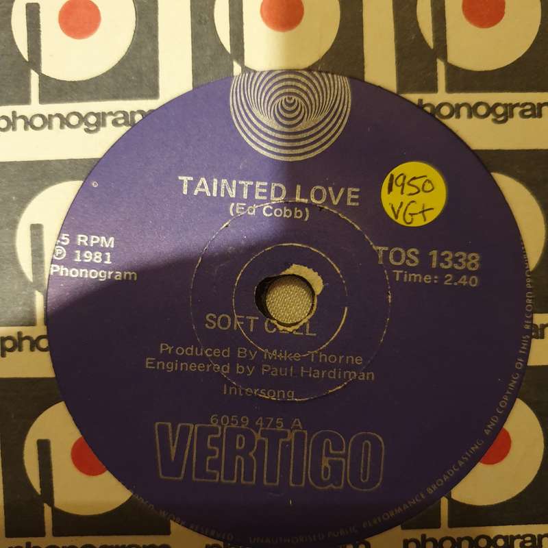Soft Cell  Tainted Love - Vinyl 7" Record - Very-Good+ Quality (VG+)