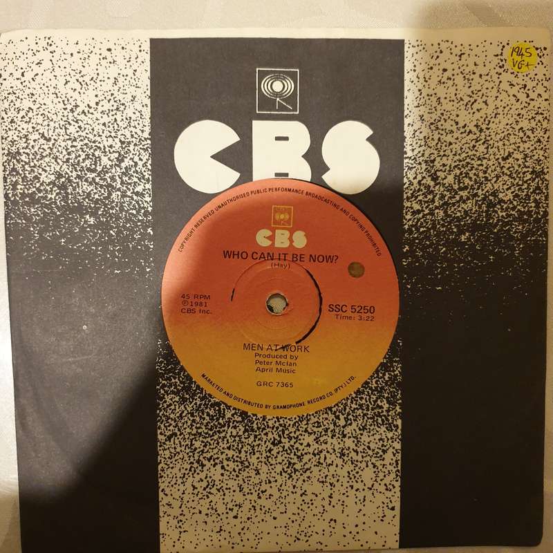 Men At Work  Who Can It Be Now - Vinyl 7" Record - Very-Good+ Quality (VG+)