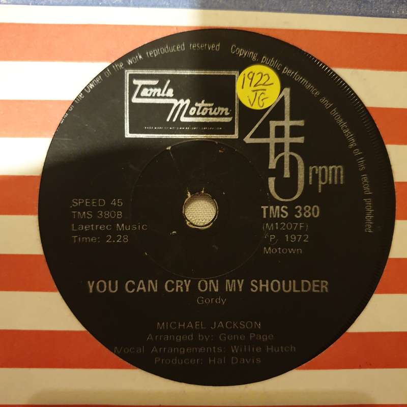 Michael Jackson  Ben - Vinyl 7" Record - Opened  - Very-Good- Quality (VG-)