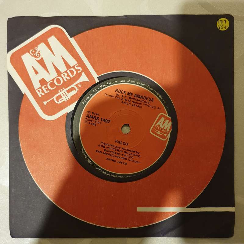 Falco  Rock Me Amadeus - Vinyl 7" Record - Very-Good+ Quality (VG+)