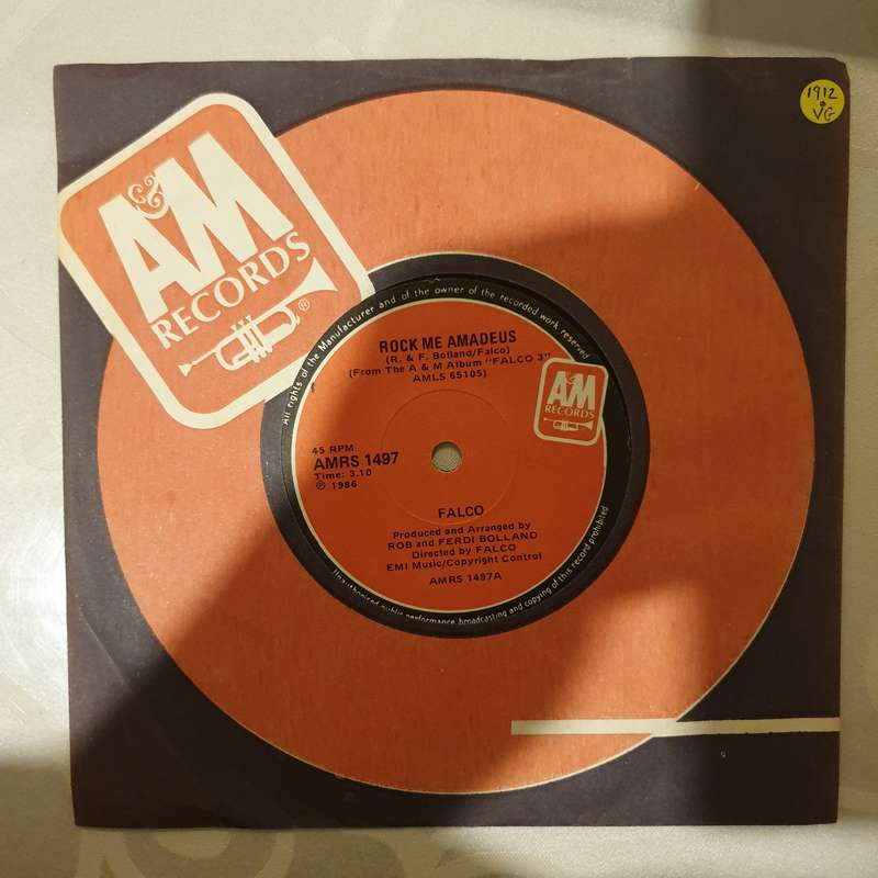 Falco  Rock Me Amadeus - Vinyl 7" Record - Very-Good+ Quality (VG+)