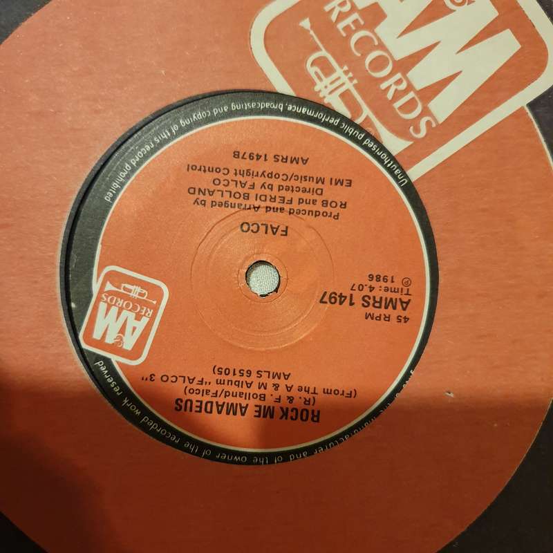 Falco  Rock Me Amadeus - Vinyl 7" Record - Very-Good+ Quality (VG+)