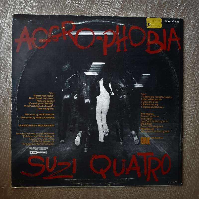 Suzi Quatro  Aggro-Phobia -  Vinyl LP Record  (VG+)