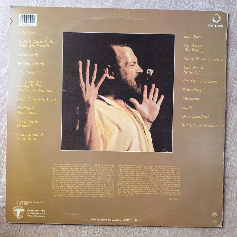 Joe Cocker  The Best Of Joe Cocker - Vinyl LP Record - Very-Good- Quality (VG-)