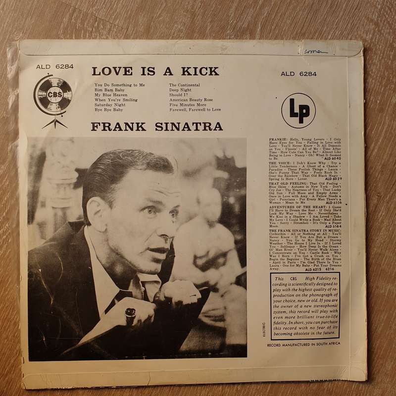 Frank Sinatra  Love Is A Kick - Vinyl LP Record - Very-Good+ Quality (VG+)