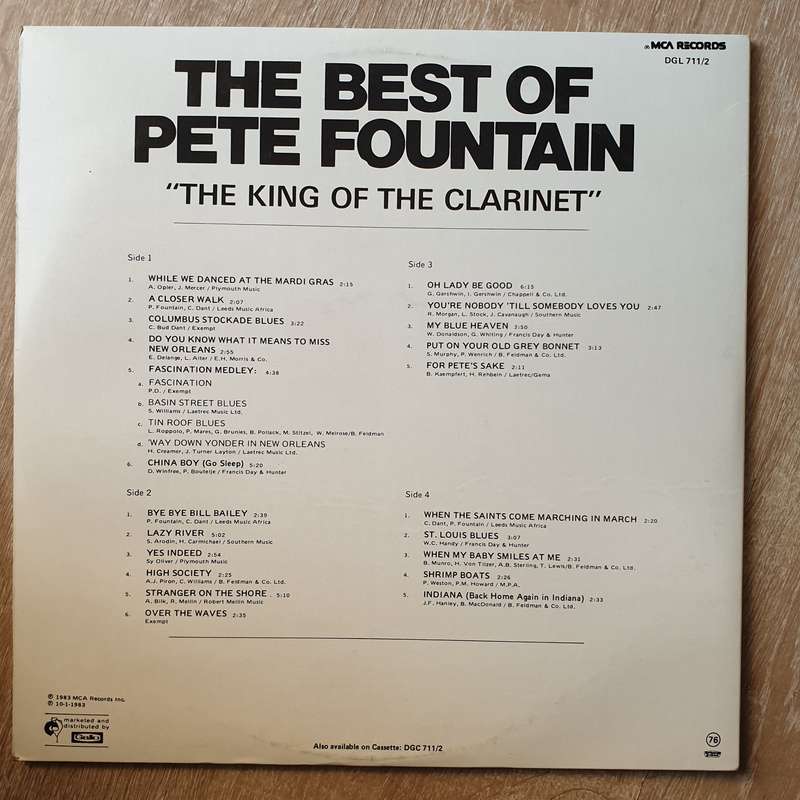 Pete Fountain - The Best Of Pete Fountain -  Double Vinyl LP Record  - Opened  - Very-Good+ Quali...