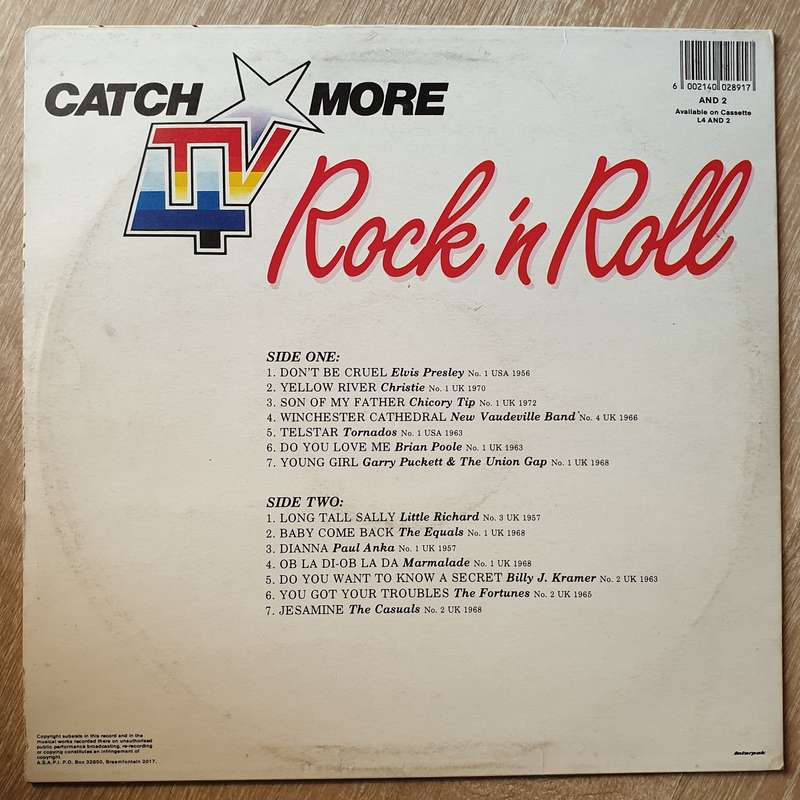 TV 4 (SABC) - Rock 'n Roll - 14 Original Artists - Vinyl LP Record - Opened  - Very-Good- Quality...