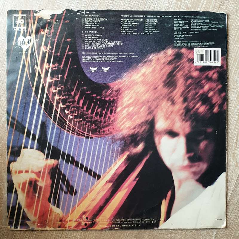 Andreas Vollenweider  Down To The Moon - Vinyl LP Record - Opened  - Very-Good- Quality (VG-)