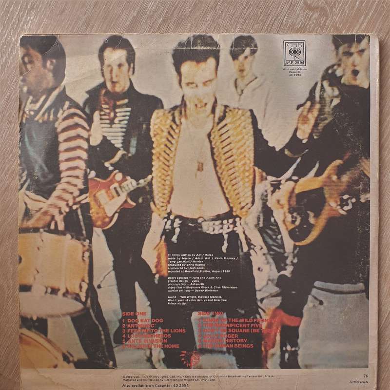 Adam and the Ants - King of the Wild Frontier  - Vinyl LP Record - Good+ Quality (G+)